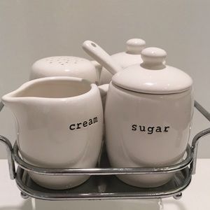 Pottery Barn Coffee House Sugar Creamer set